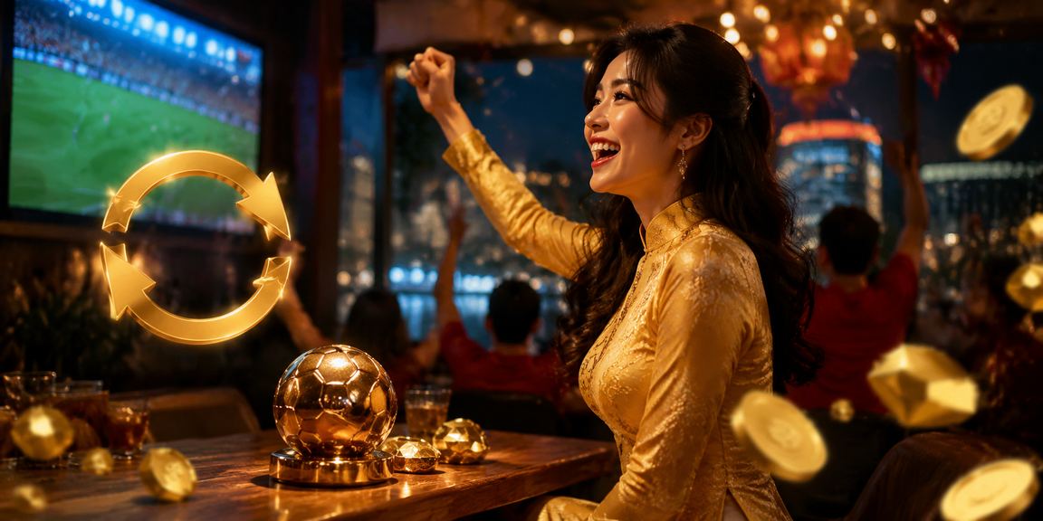 Người dùng Hà Nội mặc áo dài kiểm tra tài khoản jackpot và thưởng hoàn tiền trên di động